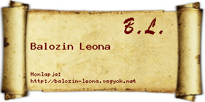 Balozin Leona névjegykártya